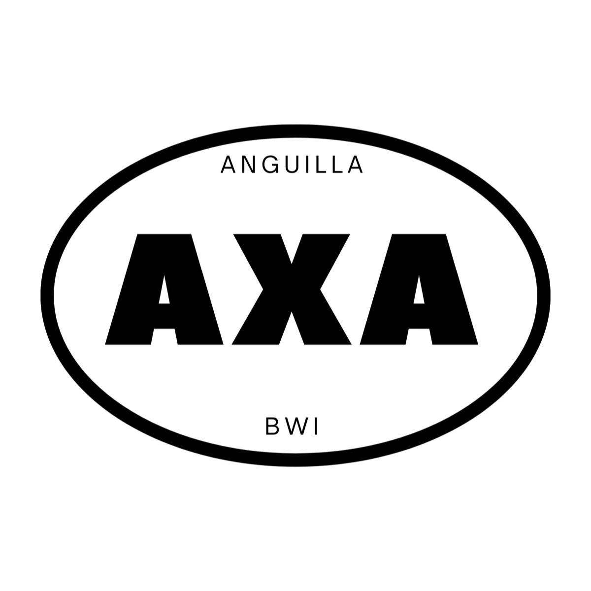 AXA Anguilla Oval Sticker